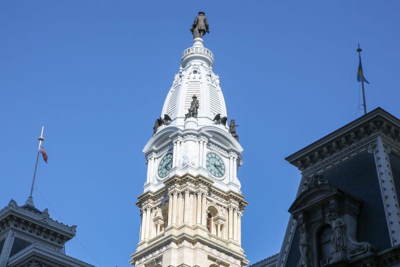 Sculptures around Philadelphia's City Hall by Alexander Milne Calder.