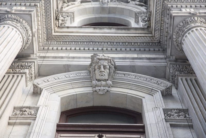 Sculptures around Philadelphia's City Hall by Alexander Milne Calder.