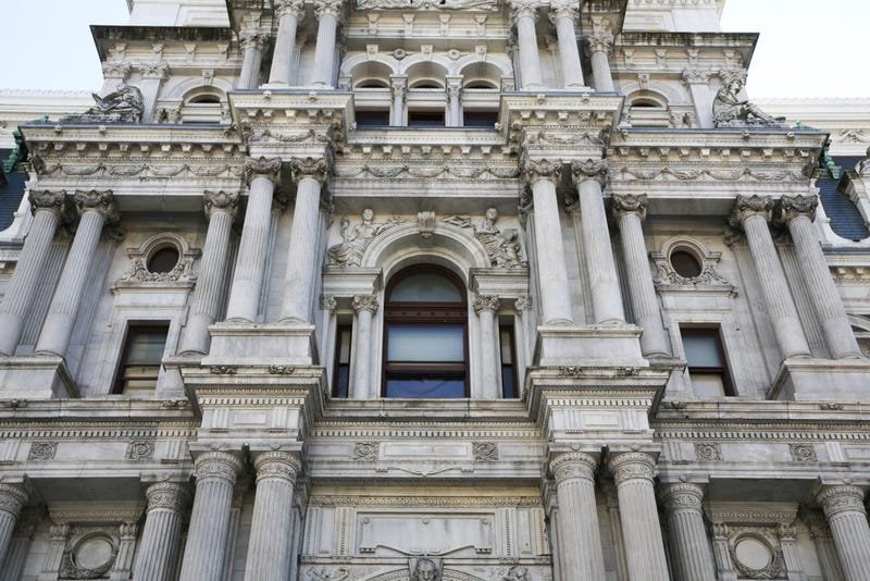Sculptures around Philadelphia's City Hall by Alexander Milne Calder.