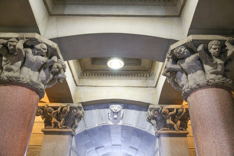 Sculptures around Philadelphia's City Hall by Alexander Milne Calder.