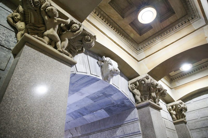 Sculptures around Philadelphia's City Hall by Alexander Milne Calder.