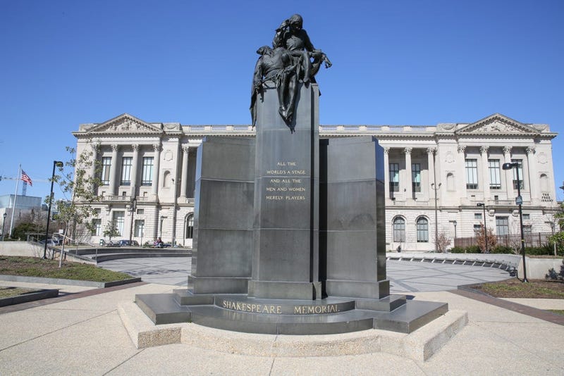 Shakespeare Memorial by Alexander Stirling Calder located near Logan Square.