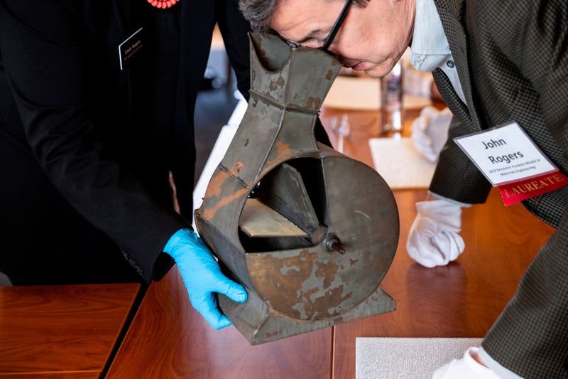 Rarely seen objects from inventors of the past were taken out of storage for inventors of today to see at the Franklin Institute.