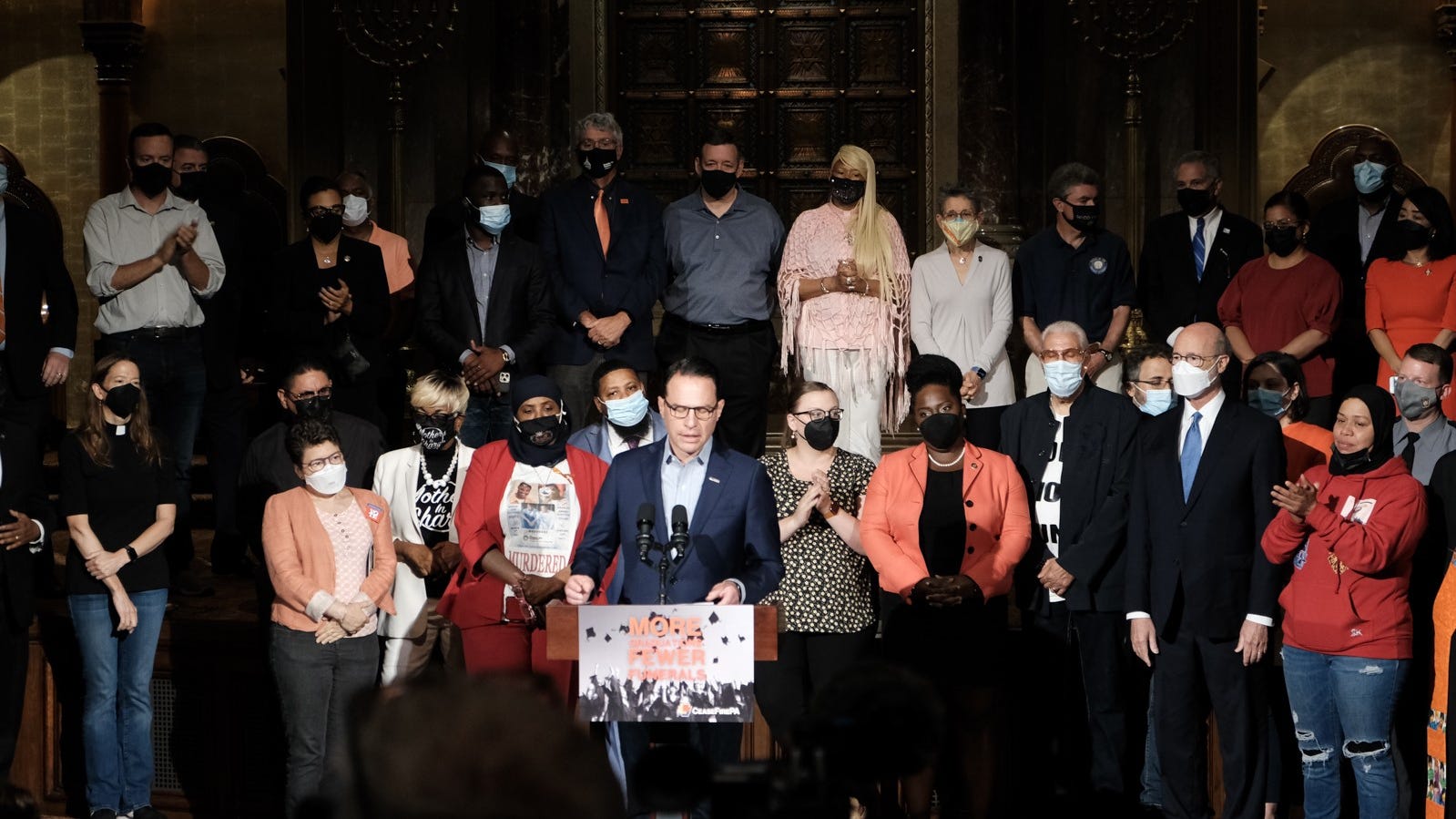 Wolf, Shapiro, Philly students and faith leaders demand action on gun policy