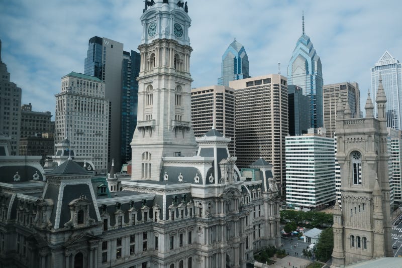 The Philadelphia skyline.
