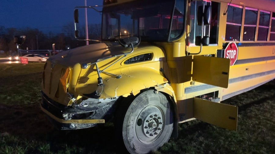 Man leads police on chase in stolen school bus until he crashes in Canton