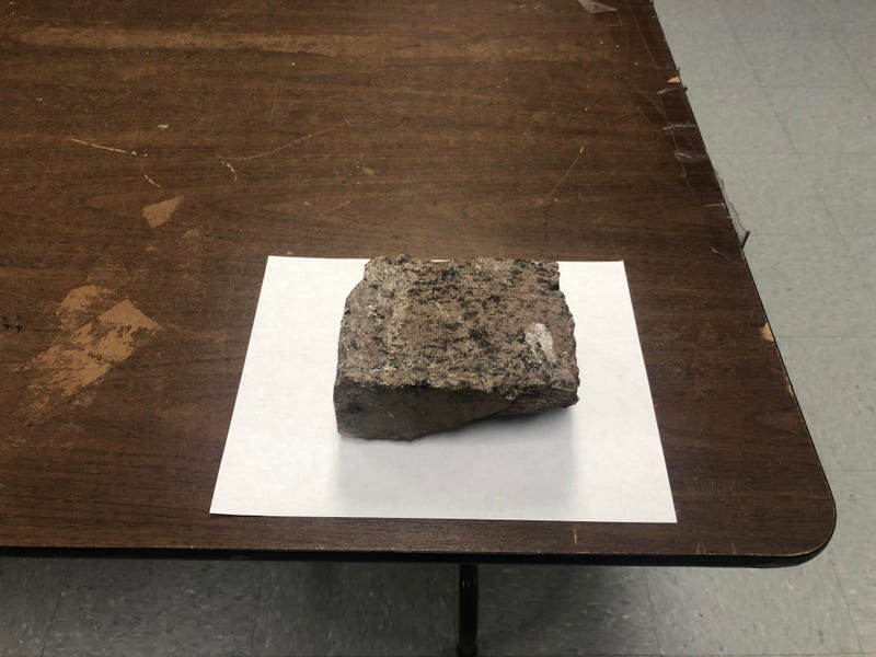 Stone Richmond Police say was thrown at one of their vehicles. (Richmond Police)