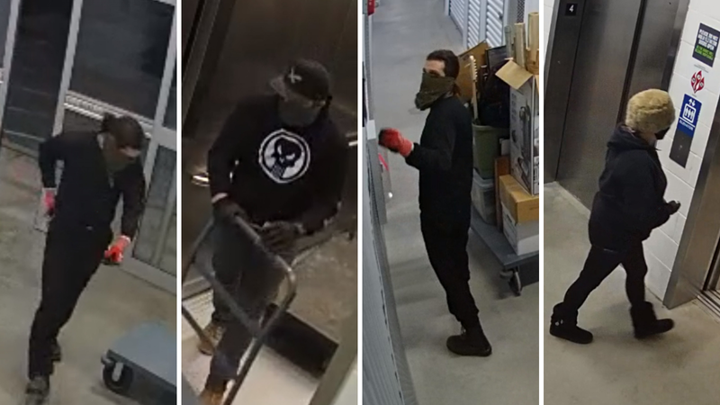 3 people wanted for burglaries at storage unit facility 