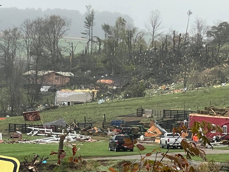 Storm damage in Buffalo Township, Washington County