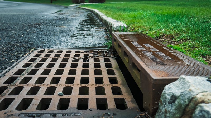 Old storm drain - stock photo