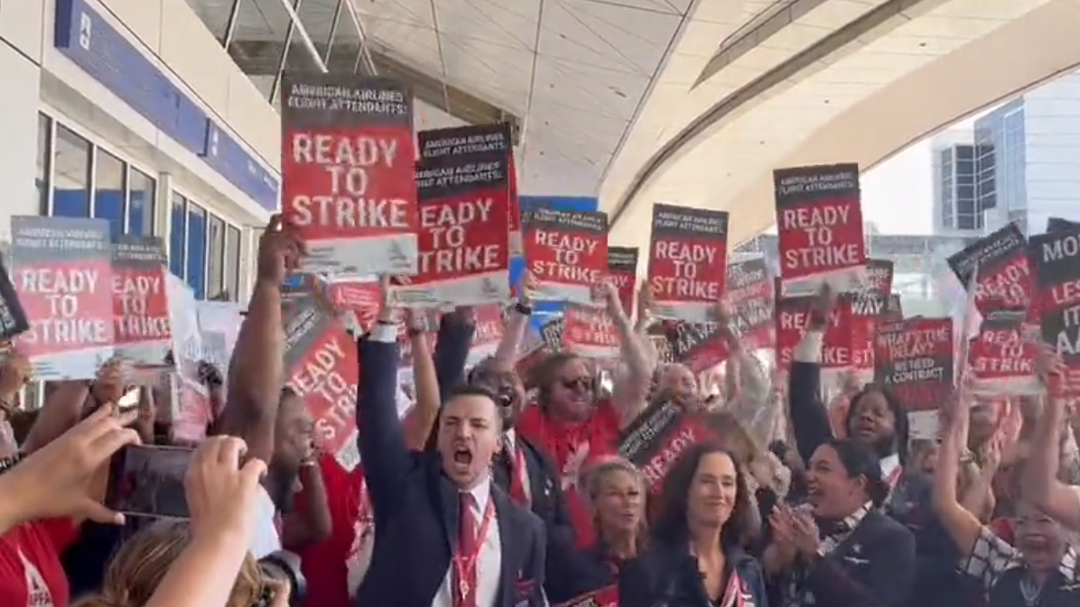American Airlines flight attendants authorize strike