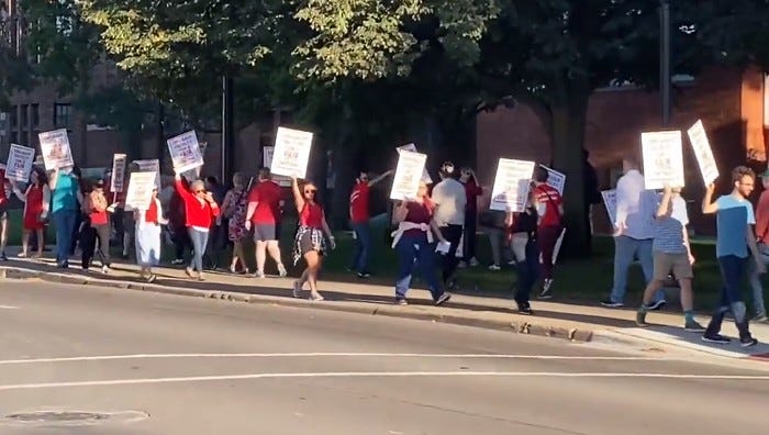 Days after Eastern Michigan University filed a complaint in court, a judge has denied a request to order faculty members back to work as hundreds of professors remain on strike Friday morning.