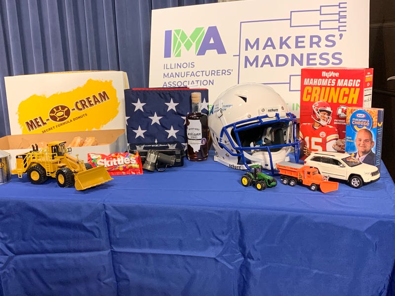 examples of products made in Illinois on a table