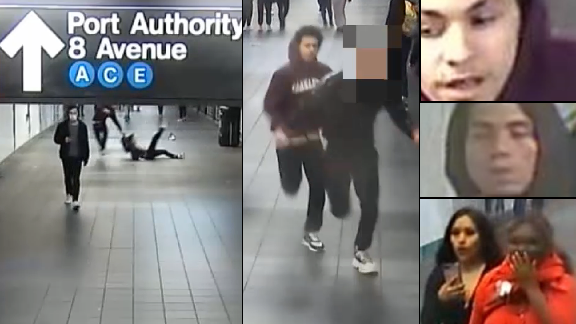 VIDEO: Man violently robbed in Times Square subway during evening rush; 4 sought