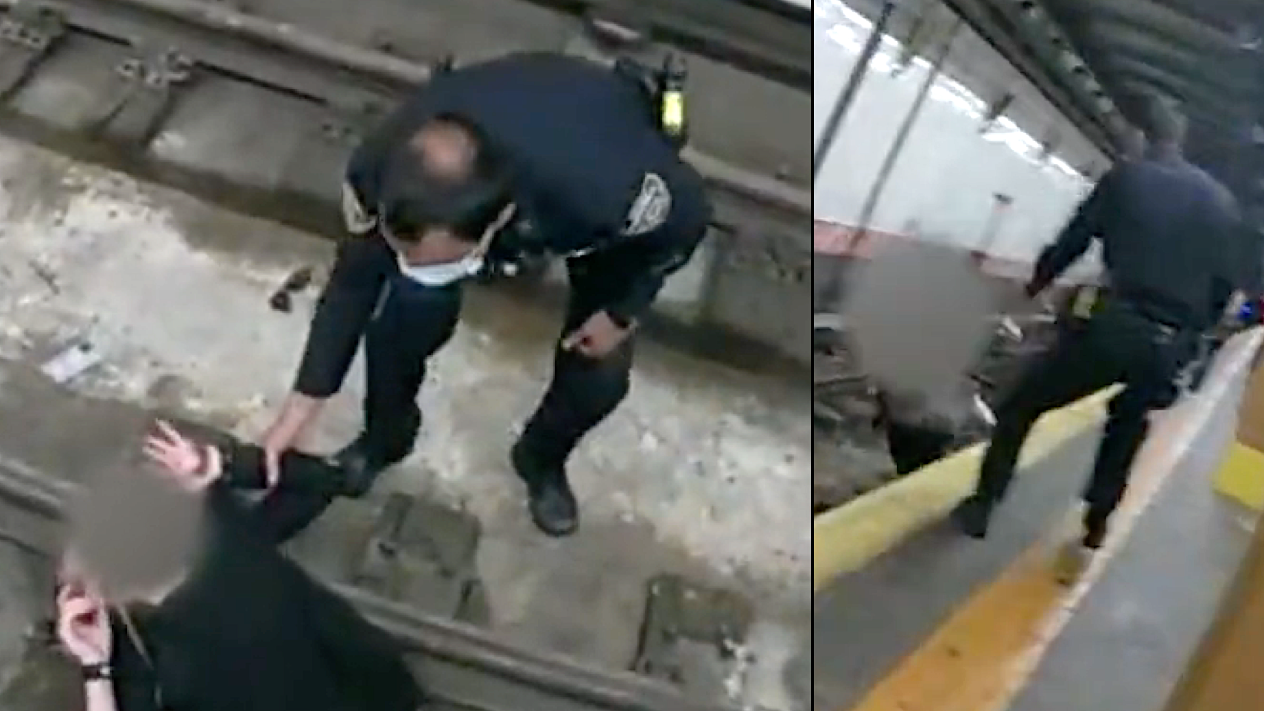 VIDEO: NYPD officers rescue woman who fell to subway tracks after medical episode