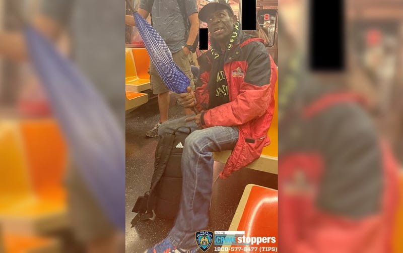 Police released an image of a man who they say threatened to "touch anyone he wants" and "stab people in the eyes"