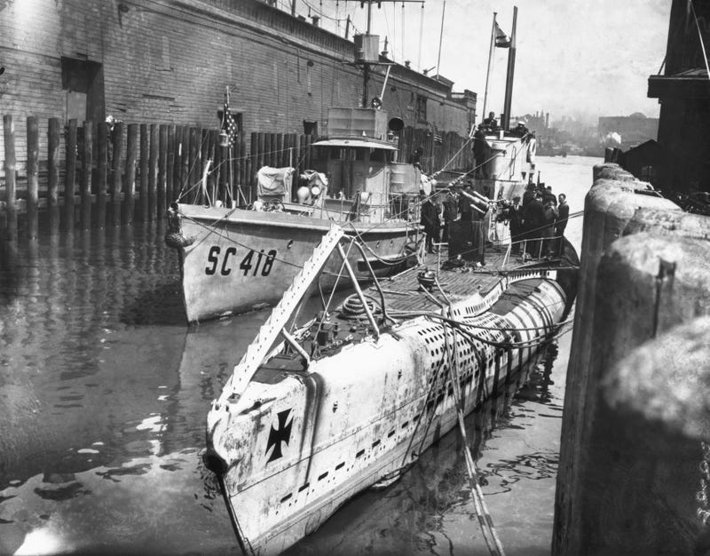 Uboat in harbor