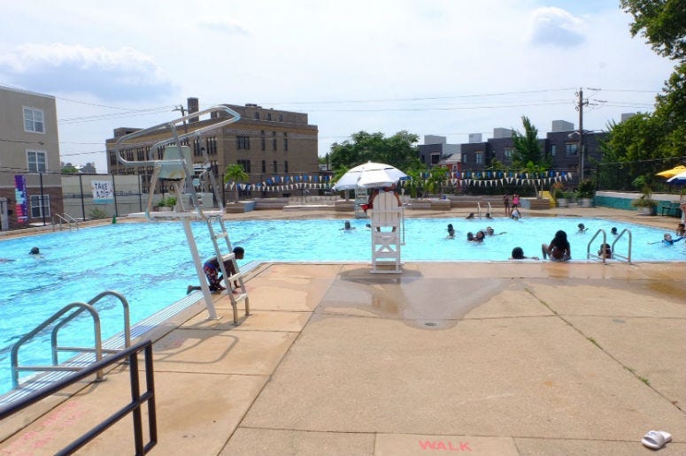Summer swimming.