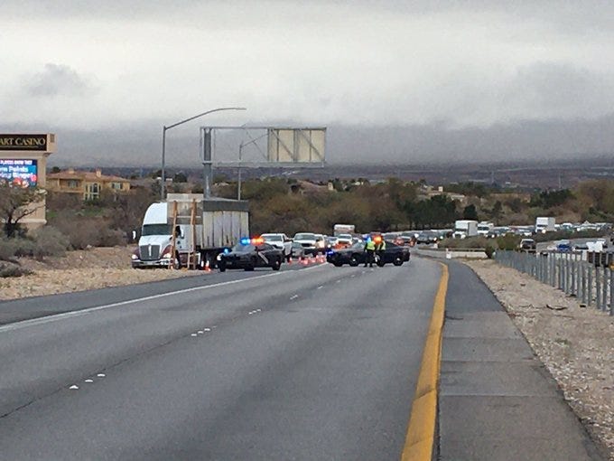 Scene of an Auto-Ped crash on Summerlin Parkway from 3-10-20