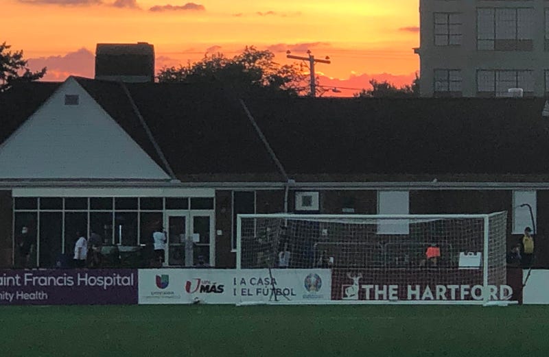 Sunset over Dillon Field, Hartford on 90+ degree evening