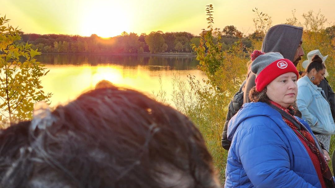 Welcoming Indigenous Peoples' Day at the crack of dawn in Minneapolis