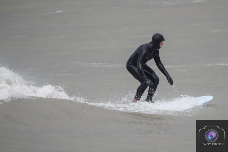 Surfing in Hamburg in December