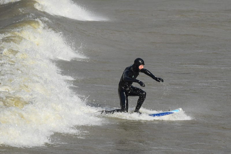 Winds were gusting to 60 on Lake Erie