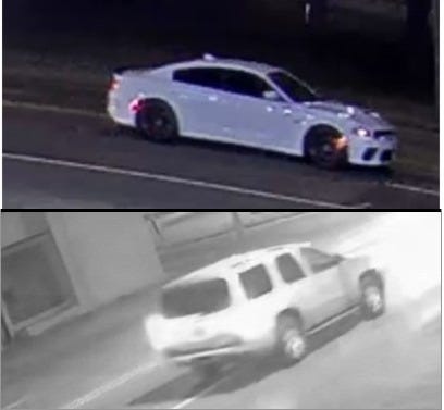 Above: Suspect number 2's vehicle. Below: Suspect number 1's vehicle.