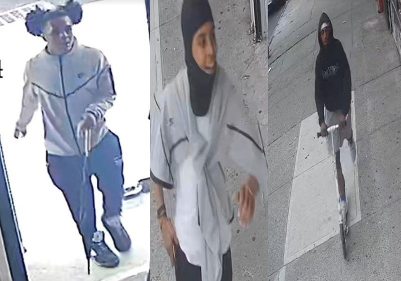 Security cameras captured images of the three suspects.
