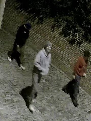 Richmond Police looking for suspects who vandalized property with graffiti on March 22 (Photo Credit: Richmond Police)