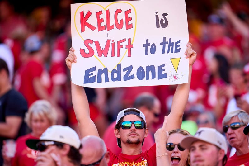 Taylor Swift signage at Chiefs game