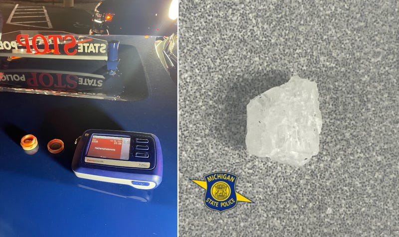 Items recovered by police following a traffic stop on April 6, 2023