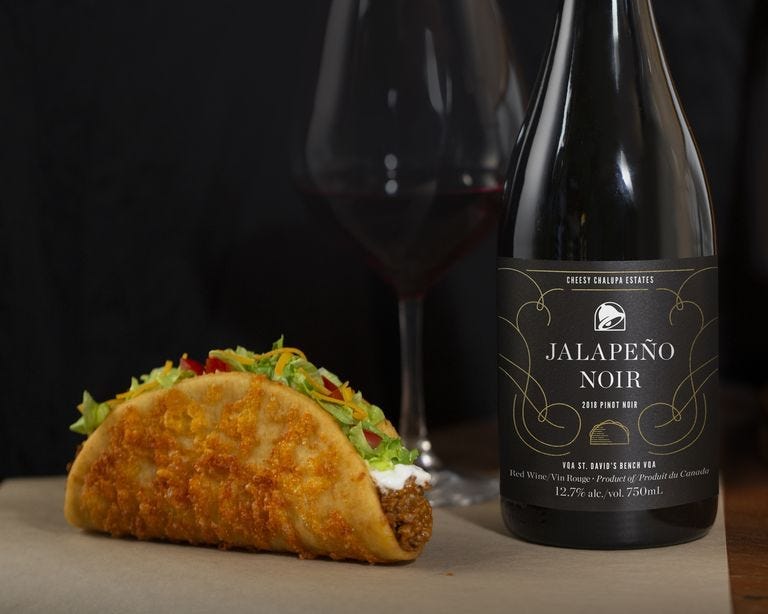 Taco Bell, Wine, Jalapeno Noir