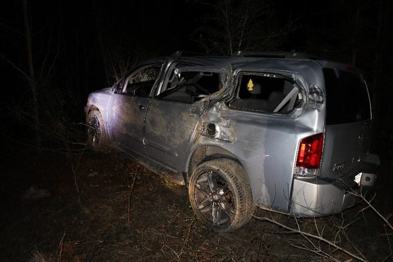 A Nissan Armada hit a tank just outside Fort Stewart on Tuesday, March 5, 2019, by accident.