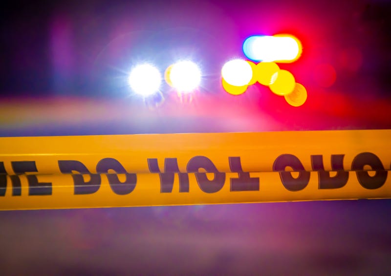police tape and police lights