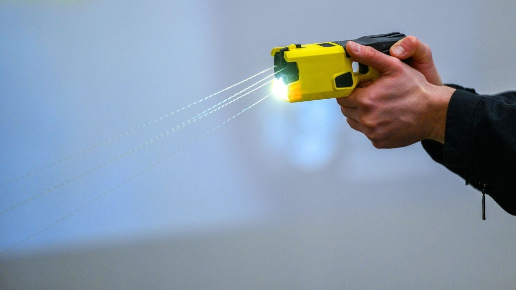 WATCH: Cops accidentally set suspect on fire with taser, then run away