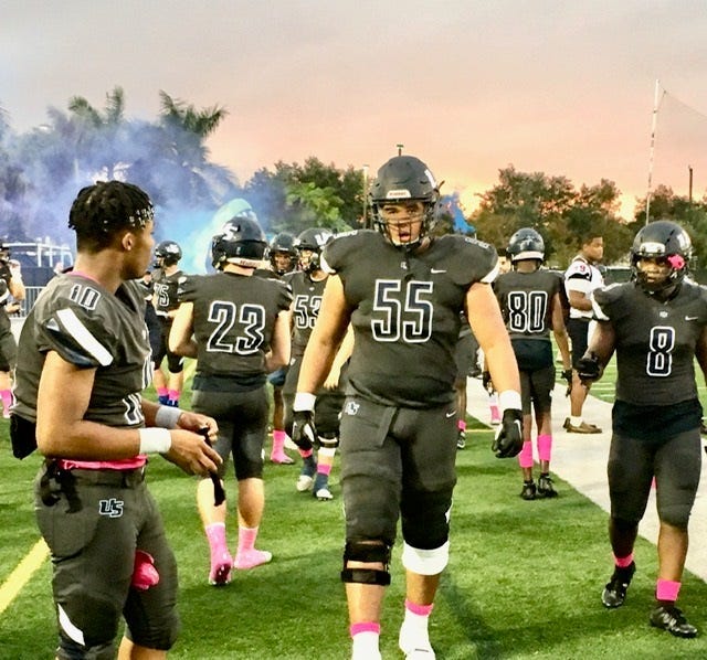 One of the nation's elite offensive linemen is University School's Marcus Tate