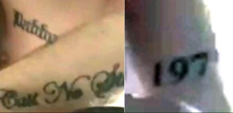 Some of the visible tattoos on the man known to FBI agents only as "John Doe 49."