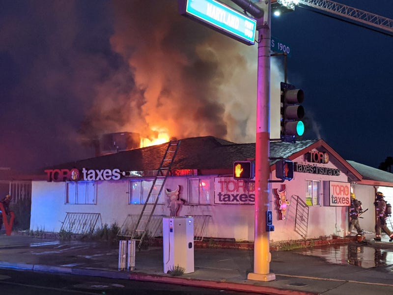 Scene of a building fire on 6-2-20