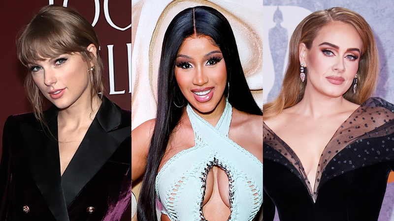 Taylor Swift, Cardi B and Adele