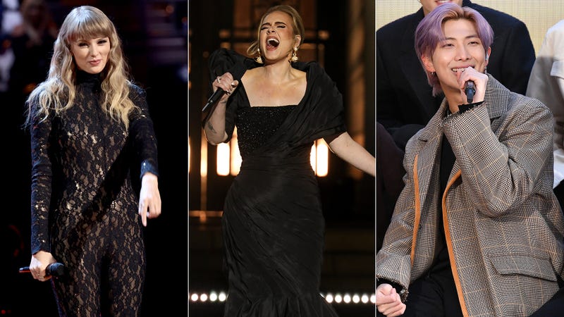Taylor Swift, Adele, BTS