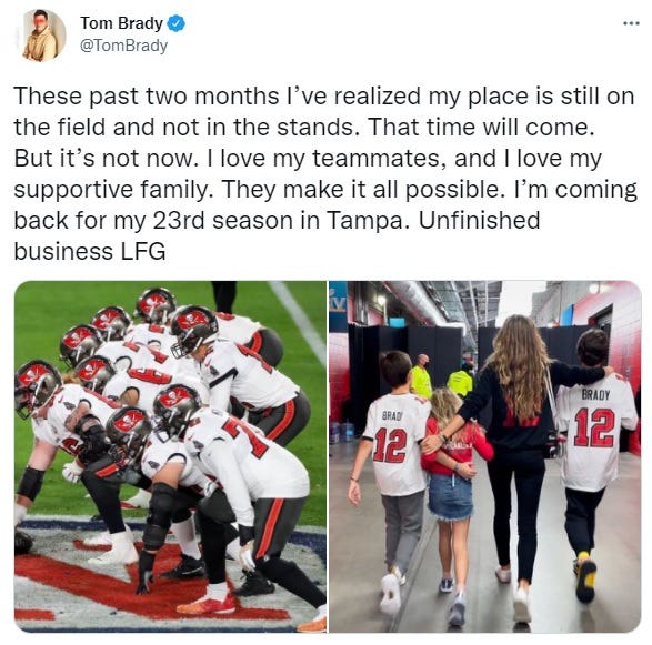 Tom Brady via Twitter