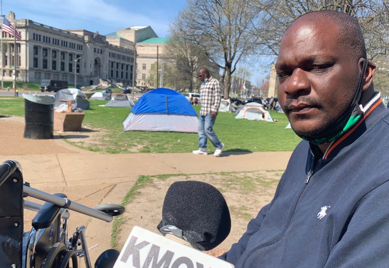 Tent city, April 2021