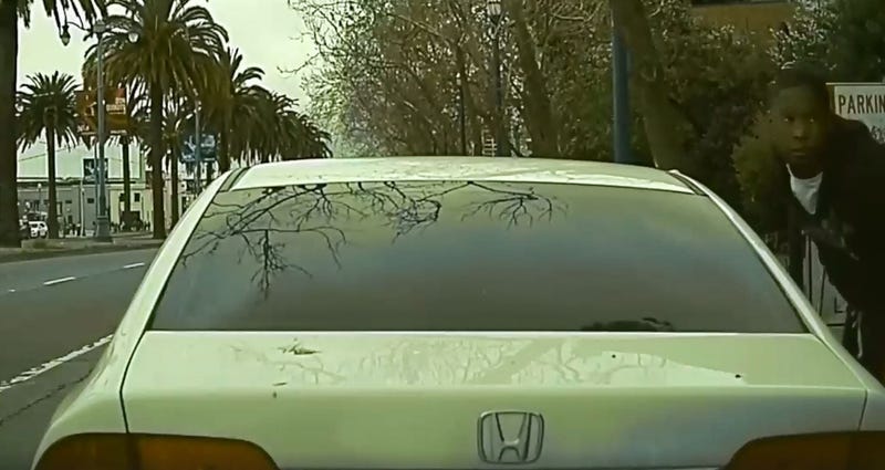 The Sentry feature on a Tesla helped San Francisco police capture the alleged thief who had broken into the car. 