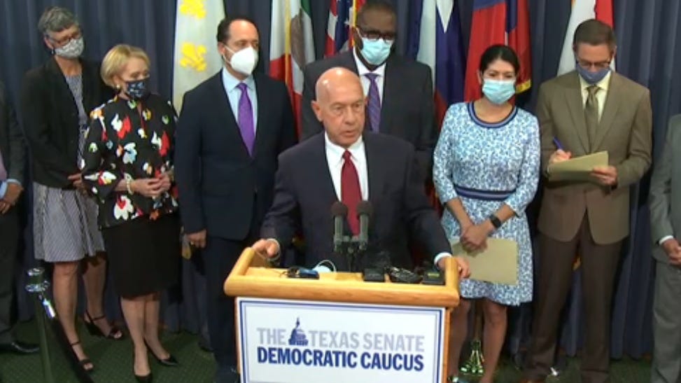 Texas Senate Democrats show support for House members