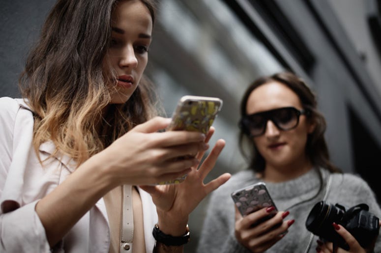 Girls texting