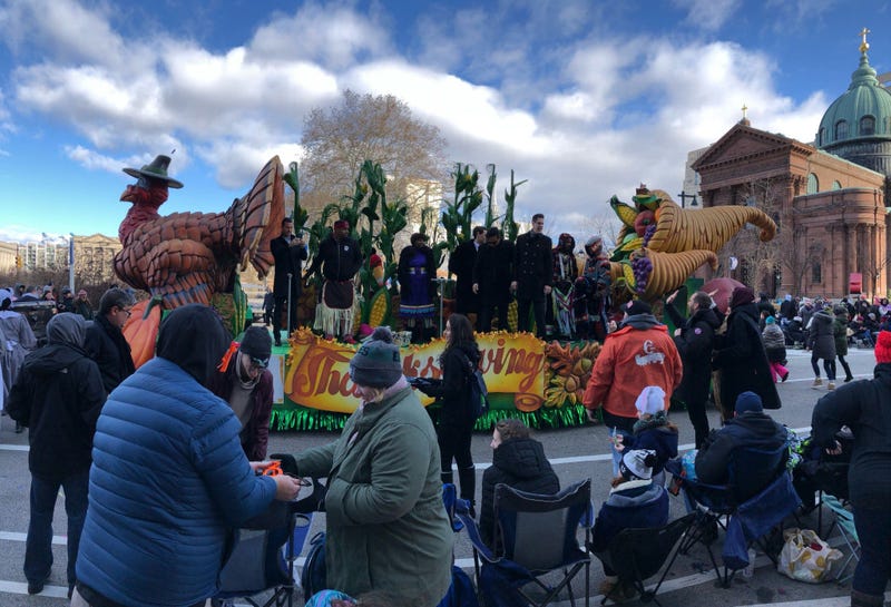 International vocal quartet Il Divo ride along in the Philadelphia Thanksgiving Day Parade.
