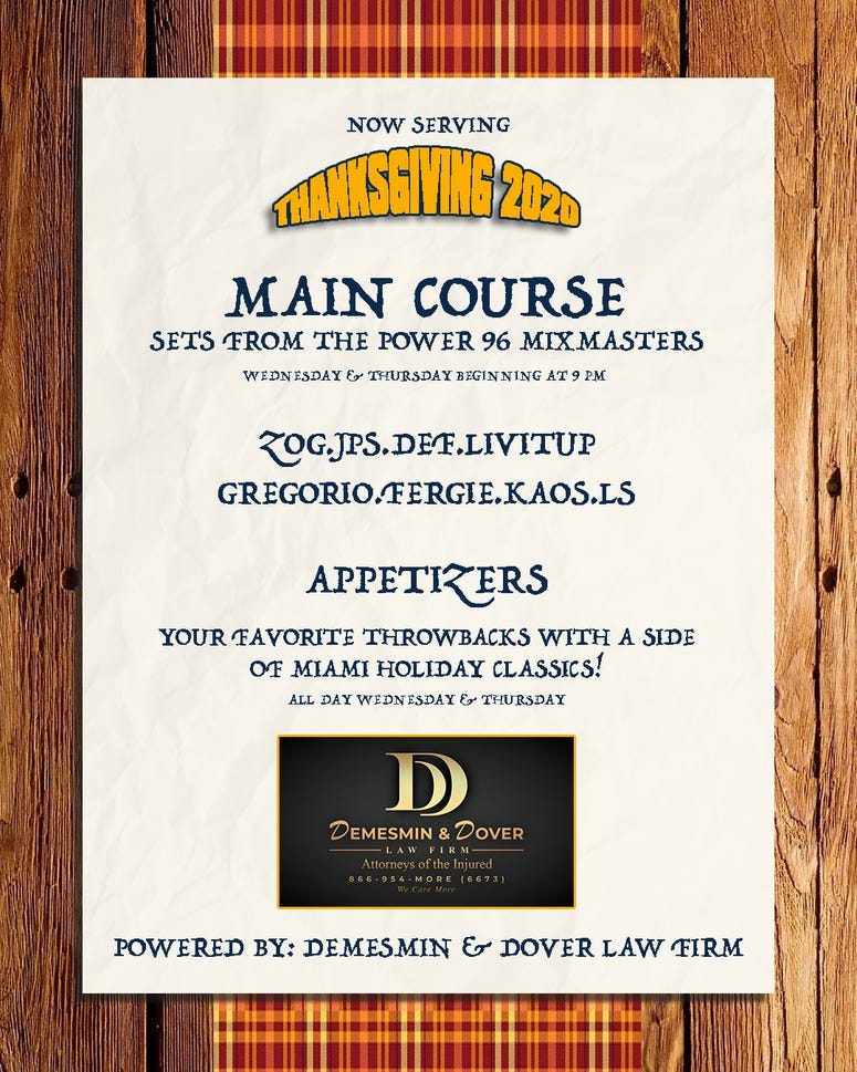 THANKSGIVING 2020 MENU