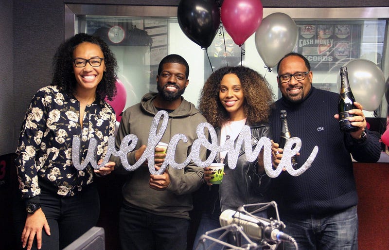 Producer Nina Brown, JR, Jade Novah and Frank Ski of V-103's The Morning Culture