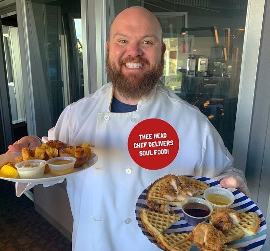 Thee Head Chef brings the soul food!